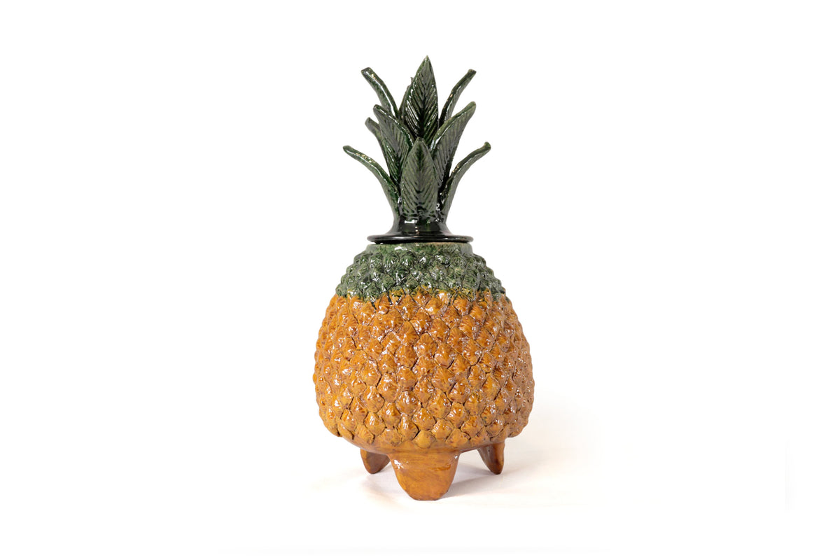 Piña michoacana de barro - Piña natural - 45 cm. 18 in.