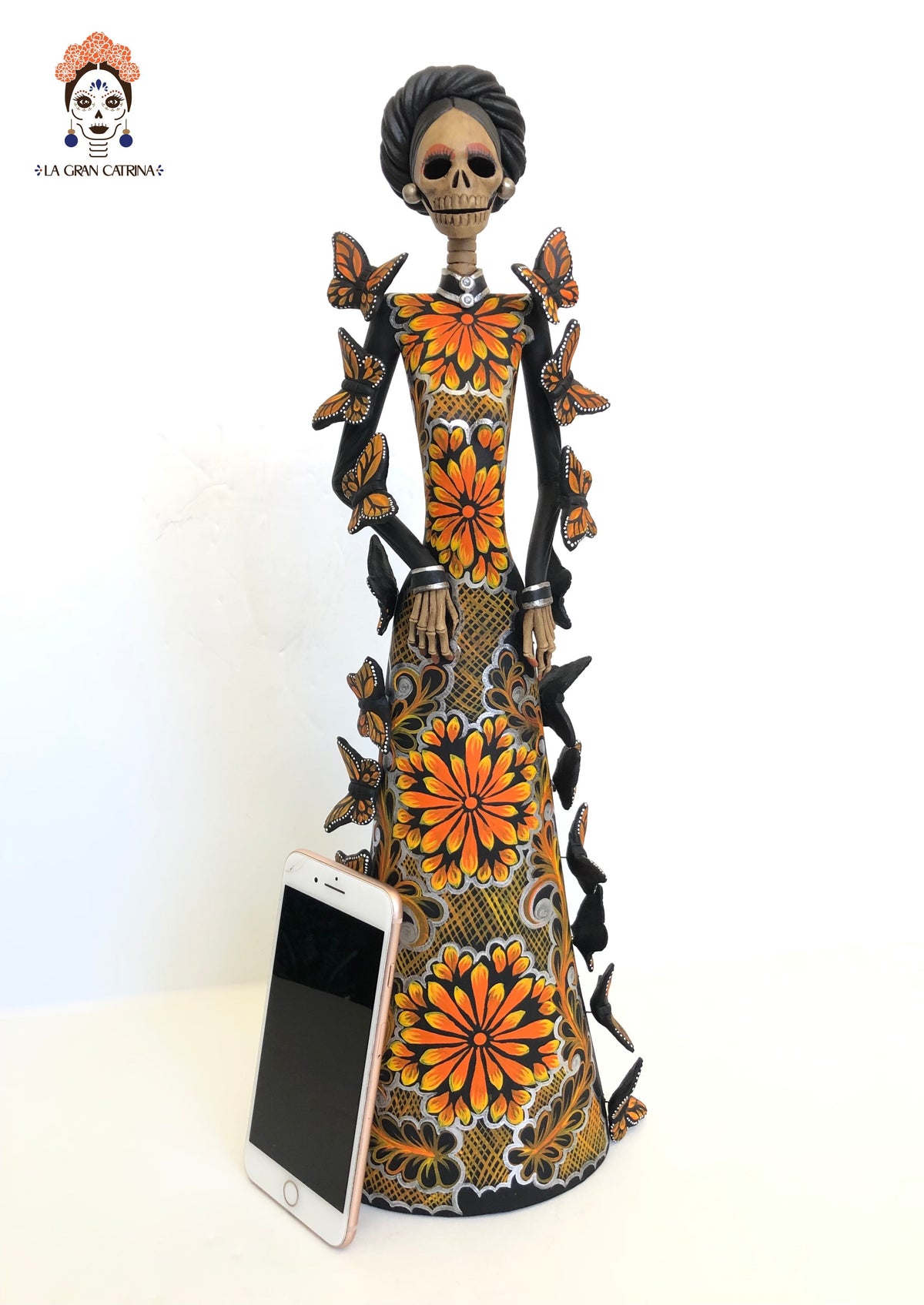 Catrina monarca Naranja - 50 cm. 20 in.