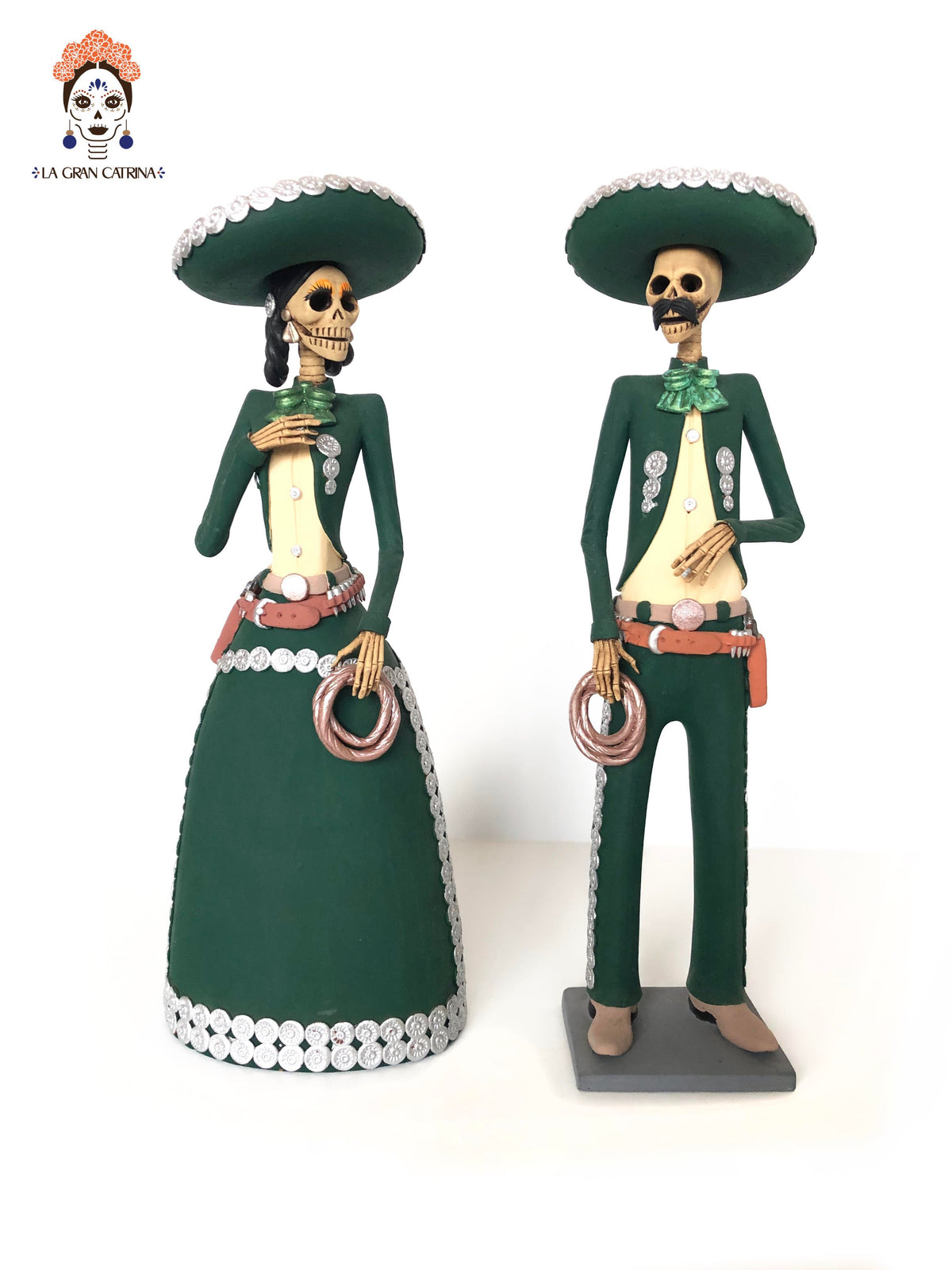 Pareja de Catrines Charros - 38 cm. 15 in.